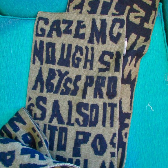 Alexander McQueen- McQ- army/black Graffiti Scarf - Picture 3 of 4